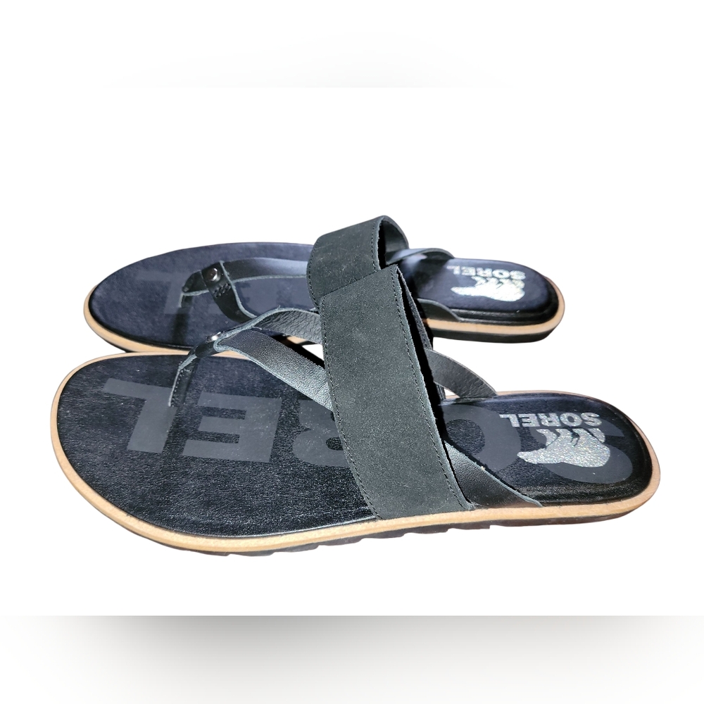 Sorel Black Slide Sandals Size 10.5